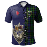 Clan Mowat Tartan Polo Shirt - Lion Rampant And Celtic Thistle Style DX87 Mowat Tartan Tartan Polo