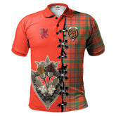 Clan Munro Ancient Tartan Polo Shirt - Lion Rampant And Celtic Thistle Style WD90 Munro Ancient Tartan Tartan Polo