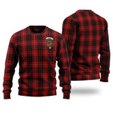 Clan Munro Black And Red Tartan Christmas Ugly Sweater PQ94 Munro Black And Red Tartan Tartan Sweater