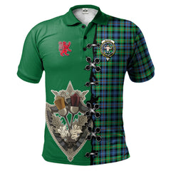 Clan Murray of Atholl Ancient Tartan Polo Shirt - Lion Rampant And Celtic Thistle Style XB64 Murray of Atholl Ancient Tartan Tartan Polo