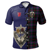 Clan Nairn Tartan Polo Shirt - Lion Rampant And Celtic Thistle Style FE46 Nairn Tartan Tartan Polo