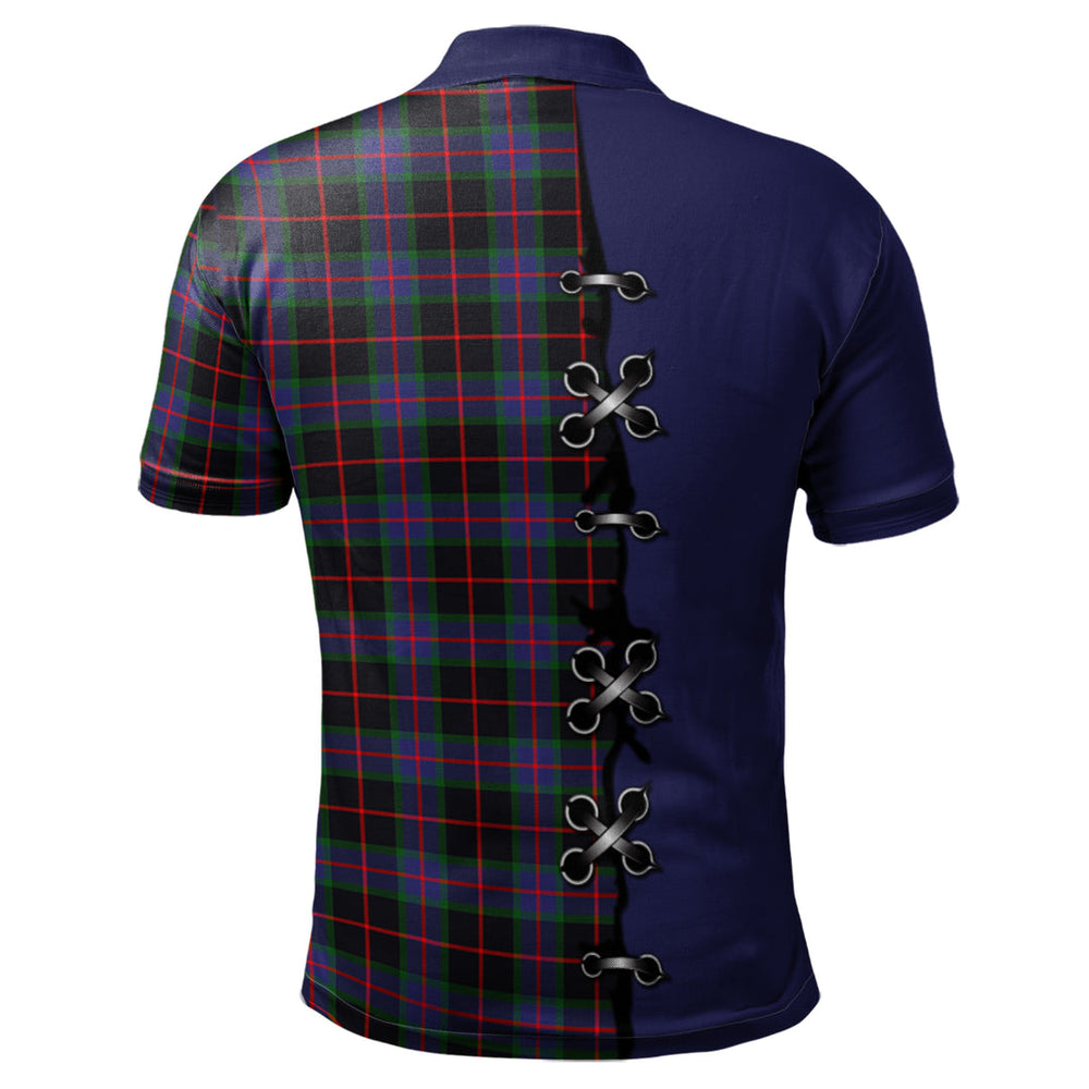 Clan Nairn Tartan Polo Shirt - Lion Rampant And Celtic Thistle Style FE46 Nairn Tartan Tartan Polo