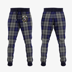 Clan Napier Tartan Crest Jogger Sweatpants EO90 Clan Napier Tartan Today