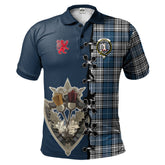 Clan Napier Modern Tartan Polo Shirt - Lion Rampant And Celtic Thistle Style UJ91 Napier Modern Tartan Tartan Polo