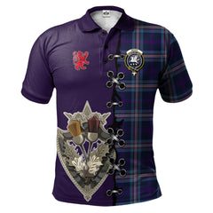 Clan Nevoy Tartan Polo Shirt - Lion Rampant And Celtic Thistle Style UJ51 Nevoy Tartan Tartan Polo