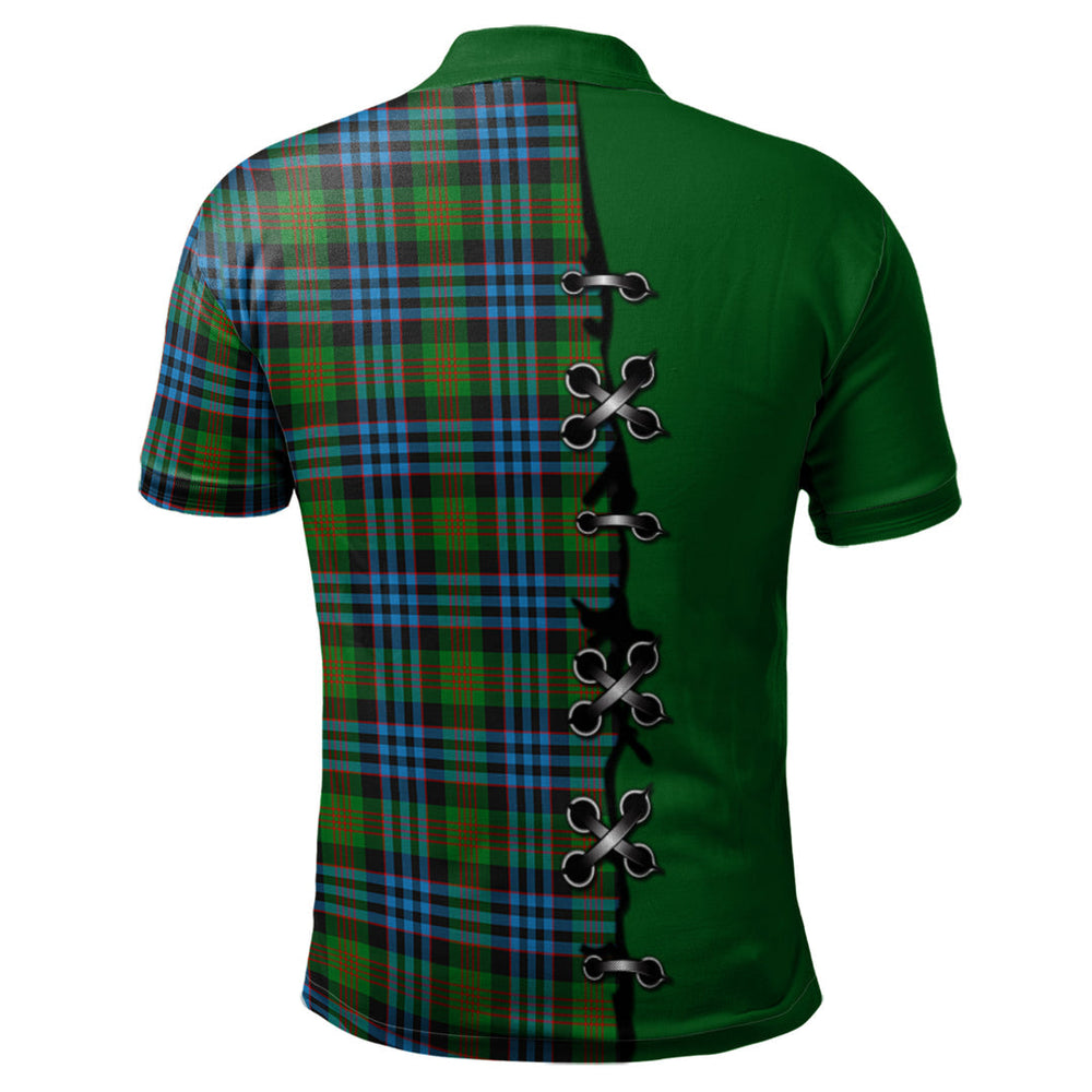 Clan Newlands of Lauriston Tartan Polo Shirt - Lion Rampant And Celtic Thistle Style UR15 Newlands of Lauriston Tartan Tartan Polo