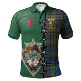 Clan Nicolson Hunting Ancient Tartan Polo Shirt - Lion Rampant And Celtic Thistle Style ZA50 Nicolson Hunting Ancient Tartan Tartan Polo