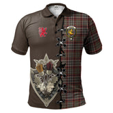 Clan Nicolson Hunting Weathered Tartan Polo Shirt - Lion Rampant And Celtic Thistle Style UZ65 Nicolson Hunting Weathered Tartan Tartan Polo