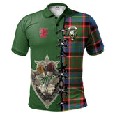 Clan Norvel Tartan Polo Shirt - Lion Rampant And Celtic Thistle Style NY29 Norvel Tartan Tartan Polo