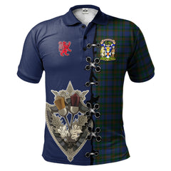 Clan Nova Scotia District Tartan Polo Shirt - Lion Rampant And Celtic Thistle Style FZ34 Nova Scotia District Tartan Tartan Polo