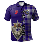 Clan Ochterlony Tartan Polo Shirt - Lion Rampant And Celtic Thistle Style ZI64 Ochterlony Tartan Tartan Polo
