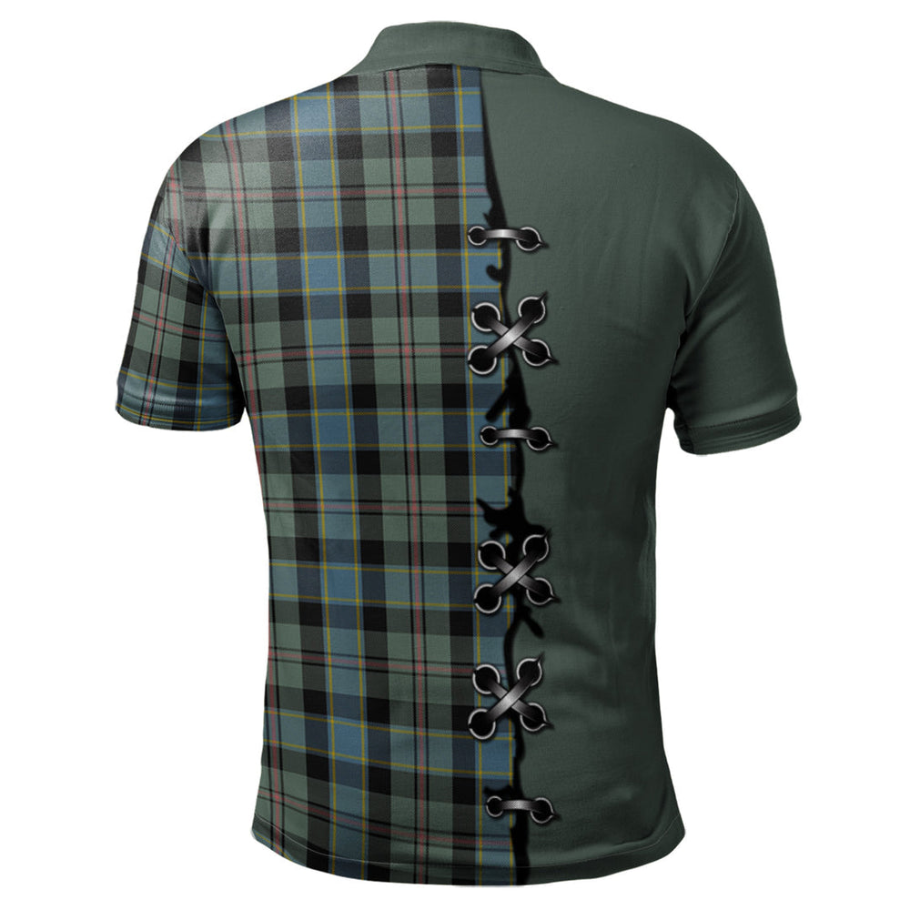 Clan Ogilvie (Ogilvy) Hunting Tartan Polo Shirt - Lion Rampant And Celtic Thistle Style PD60 Ogilvie (Ogilvy) Hunting Tartan Tartan Polo