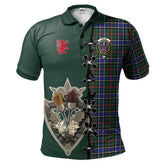Clan Ogilvie (Ogilvy) Hunting Modern Tartan Polo Shirt - Lion Rampant And Celtic Thistle Style AH40 Ogilvie (Ogilvy) Hunting Modern Tartan Tartan Polo