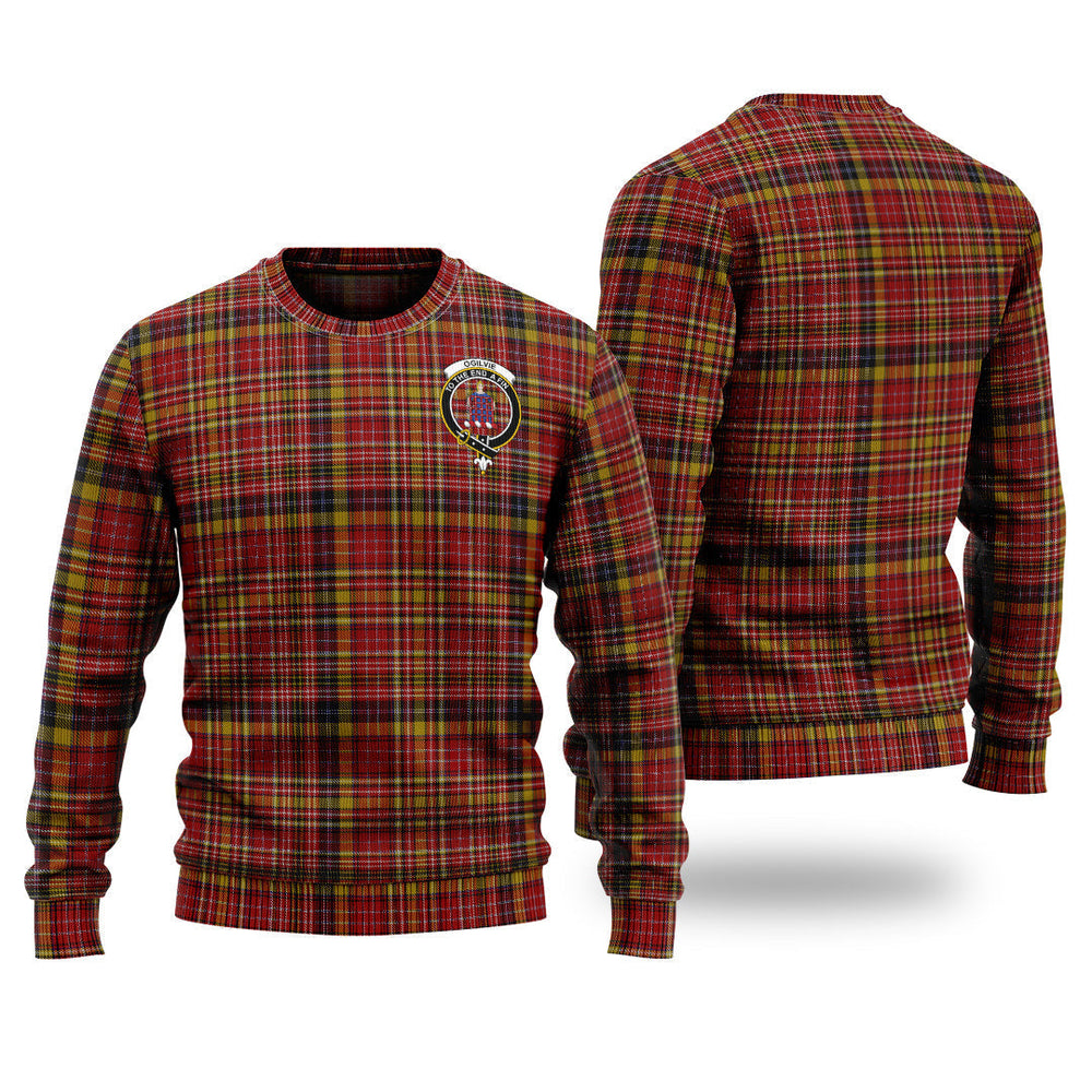 Clan Ogilvie (Ogilvy) Of Strathallan Tartan Christmas Ugly Sweater AV27 Ogilvie (Ogilvy) Of Strathallan Tartan Tartan Sweater