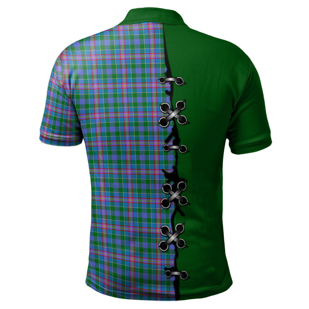 Clan Pitcairn Hunting Tartan Polo Shirt - Lion Rampant And Celtic Thistle Style SY37 Pitcairn Hunting Tartan Tartan Polo