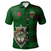 Clan Primrose Tartan Polo Shirt - Lion Rampant And Celtic Thistle Style NS29 Primrose Tartan Tartan Polo