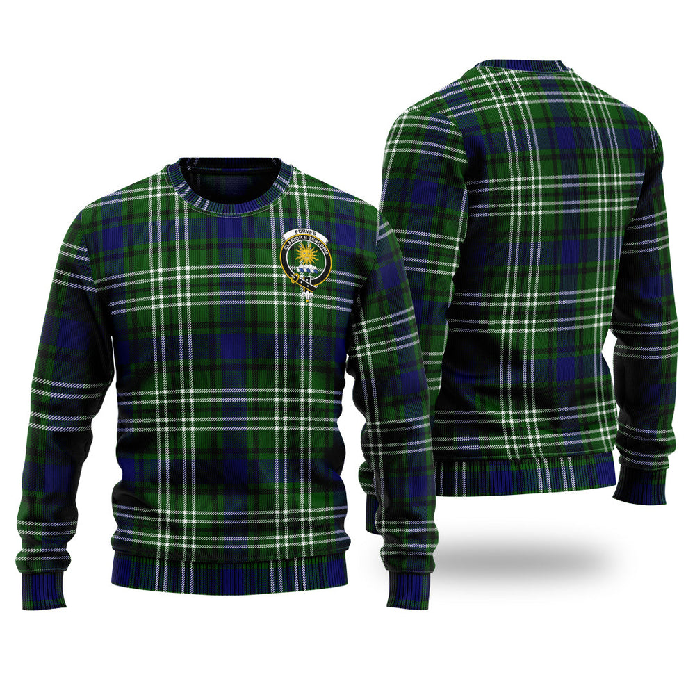 Clan Purves Tartan Christmas Ugly Sweater RG24 Purves Tartan Tartan Sweater