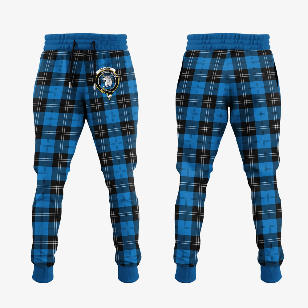 Clan Ramsay Blue Ancient Tartan Crest Jogger Sweatpants MX10 Clan Ramsay Tartan Today