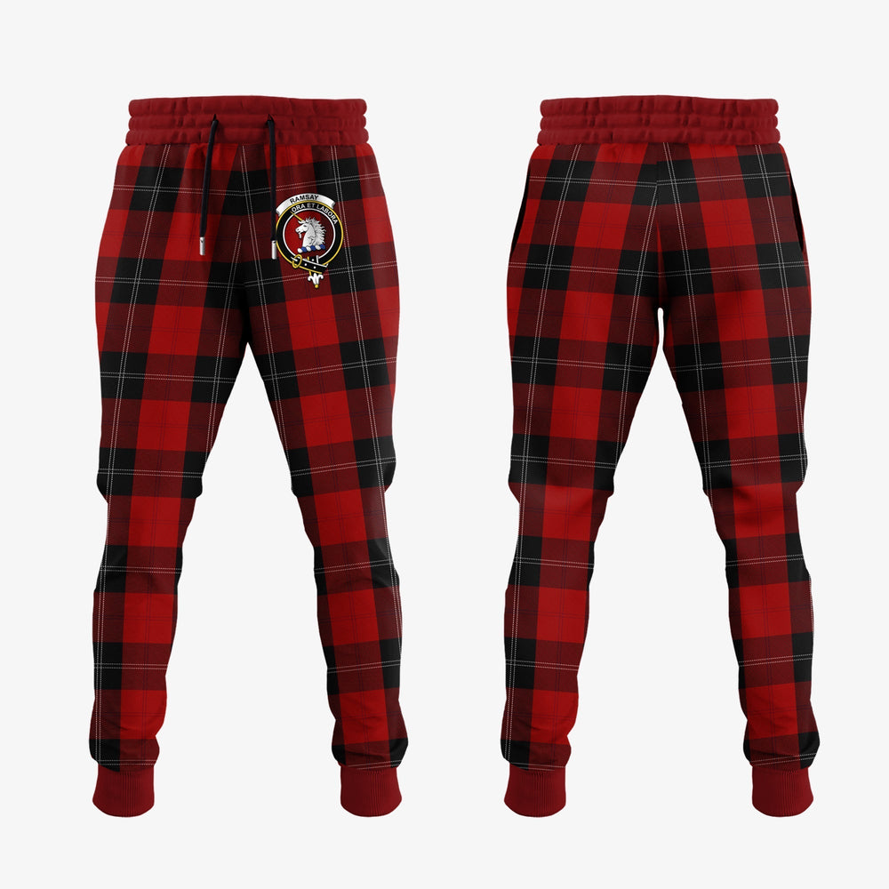 Clan Ramsay Red Tartan Crest Jogger Sweatpants ND69 Clan Ramsay Tartan Today