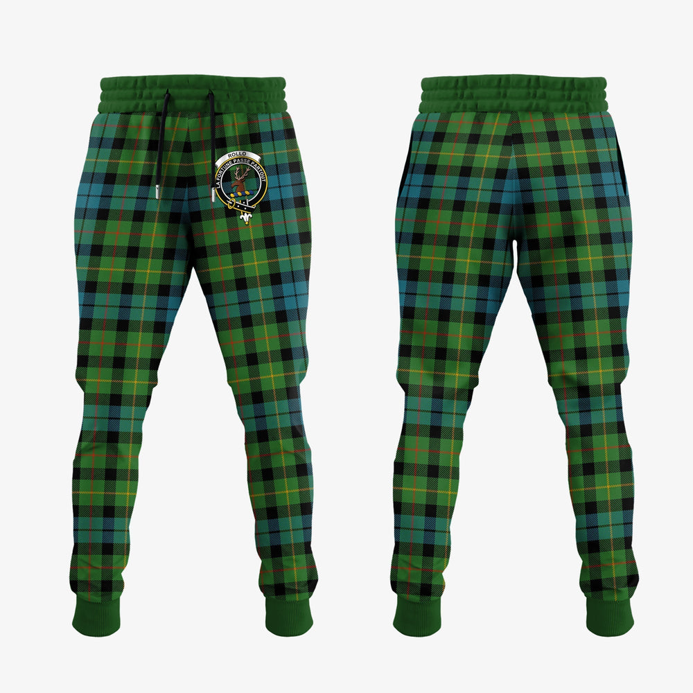 Clan Rollo Ancient Tartan Crest Jogger Sweatpants MU72 Clan Rollo Tartan Today