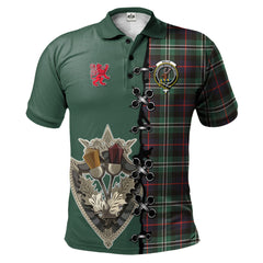 Clan Rollo Hunting Tartan Polo Shirt - Lion Rampant And Celtic Thistle Style WK19 Rollo Hunting Tartan Tartan Polo