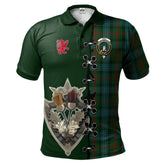 Clan Ross Hunting Tartan Polo Shirt - Lion Rampant And Celtic Thistle Style BL53 Ross Hunting Tartan Tartan Polo