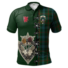Clan Ross Hunting Tartan Polo Shirt - Lion Rampant And Celtic Thistle Style BL53 Ross Hunting Tartan Tartan Polo