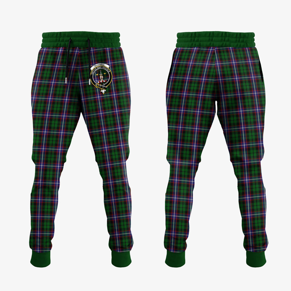 Clan Russell Tartan Crest Jogger Sweatpants JN42 Clan Russell Tartan Today