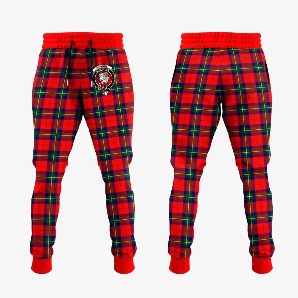 Clan Ruthven Modern Tartan Crest Jogger Sweatpants KF83 Clan Ruthven Tartan Today