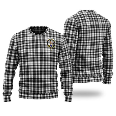 Clan Scott Black White Tartan Christmas Ugly Sweater JX78