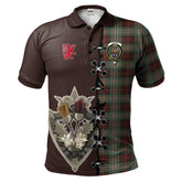 Clan Scott Brown Ancient Tartan Polo Shirt - Lion Rampant And Celtic Thistle Style PW90 Scott Brown Ancient Tartan Tartan Polo