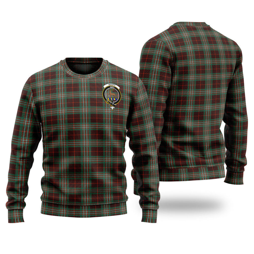 Clan Scott Brown Ancient Tartan Christmas Ugly Sweater WH39 Clan Scott (Scott Tartan) Tartan Sweater