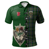 Clan Scott Green Tartan Polo Shirt - Lion Rampant And Celtic Thistle Style JU49 Scott Green Tartan Tartan Polo
