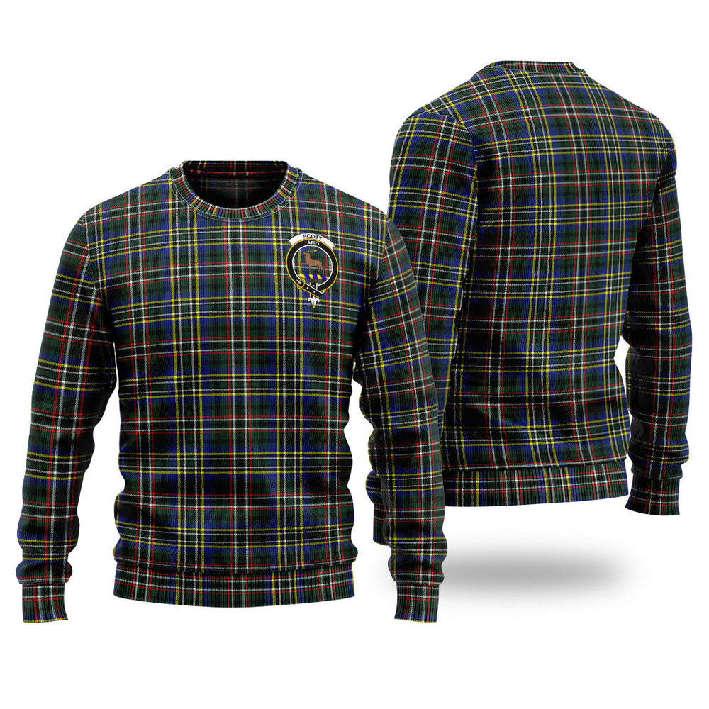 Clan Scott Green Modern Tartan Christmas Ugly Sweater VQ56 Clan Scott (Scott Tartan) Tartan Sweater