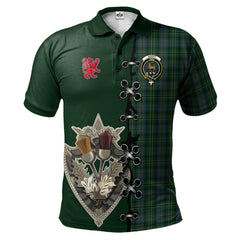 Clan Scott Hunting Tartan Polo Shirt - Lion Rampant And Celtic Thistle Style OC62 Scott Hunting Tartan Tartan Polo