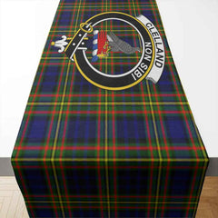 Clan Clelland Tartan Crest Table Runner Cotton HY46 Clelland Tartan Tartan Table Runner