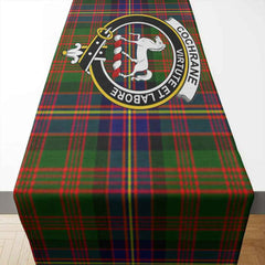 Clan Cochrane Tartan Crest Table Runner Cotton DB19 Cochrane Tartan Tartan Table Runner