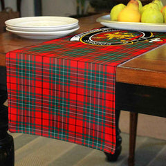 Clan Cumming Tartan Crest Table Runner Cotton VE80 Cumming Tartan Tartan Table Runner
