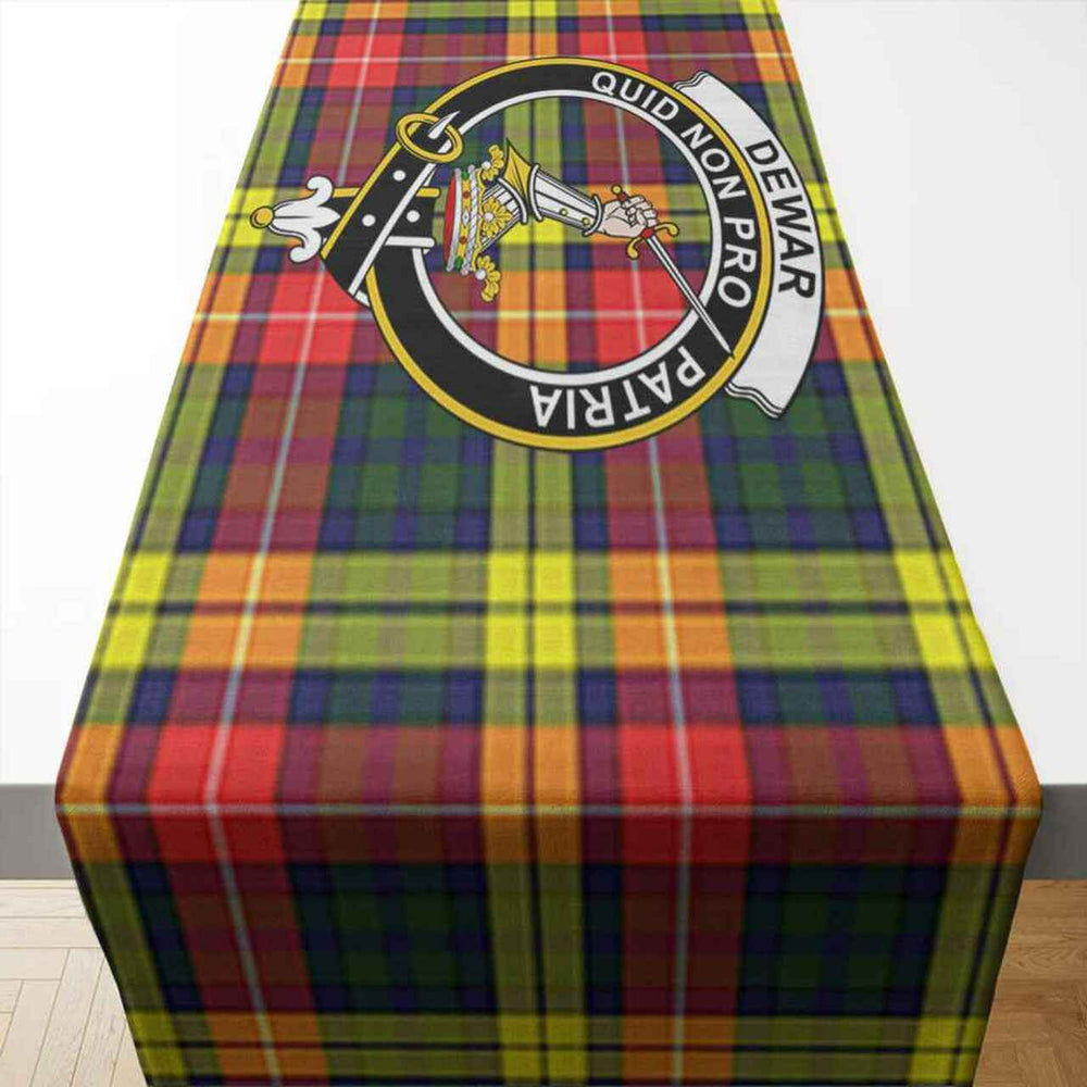 Clan Dewar Tartan Crest Table Runner Cotton VM31 Dewar Tartan Tartan Table Runner