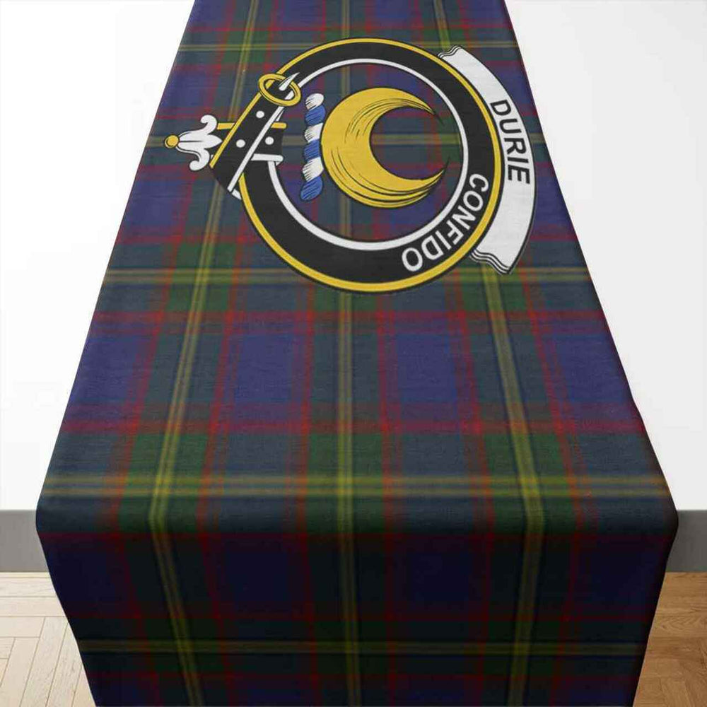 Clan Durie Tartan Crest Table Runner Cotton KL55 Durie Tartan Tartan Table Runner