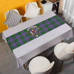 Clan Elphinstone Tartan Crest Table Runner Cotton ZF49 Elphinstone Tartan Tartan Table Runner