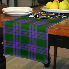 Clan Elphinstone Tartan Crest Table Runner Cotton ZF49 Elphinstone Tartan Tartan Table Runner
