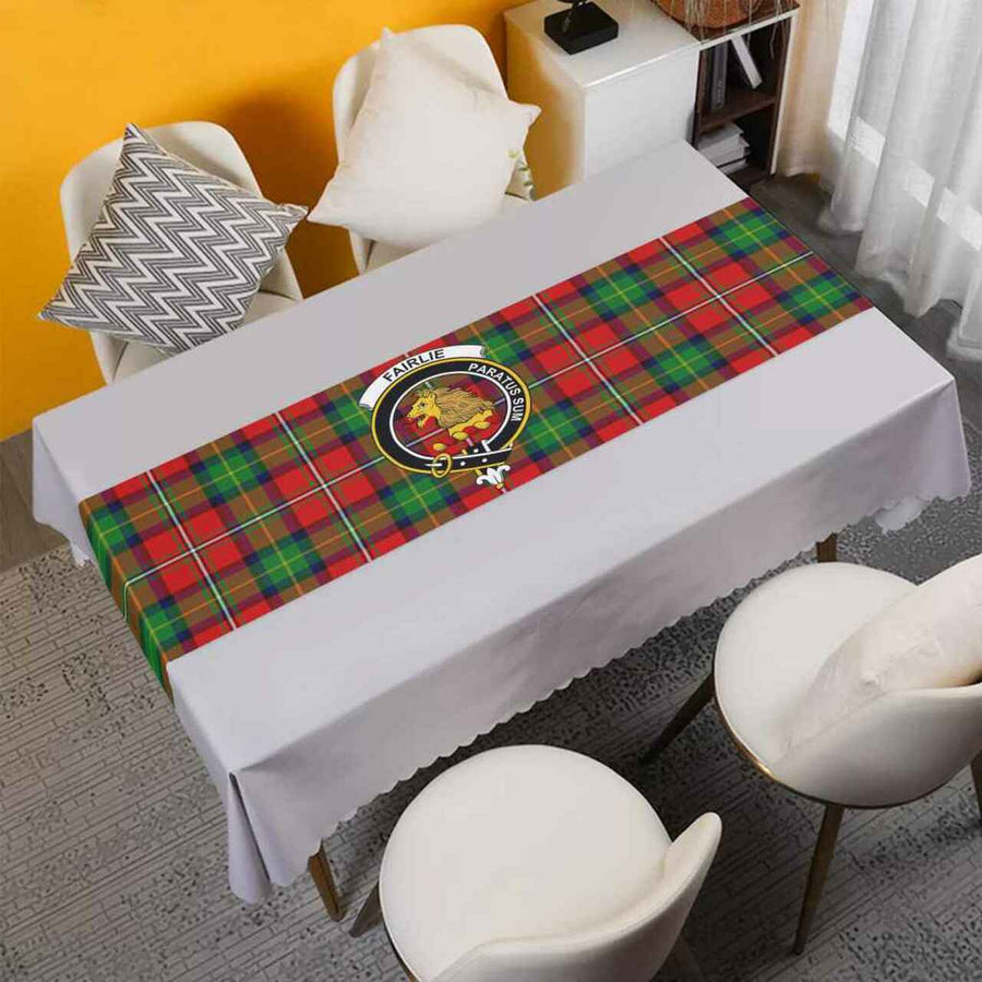 Clan Fairlie Tartan Crest Table Runner Cotton OC24 Fairlie Tartan Tartan Table Runner