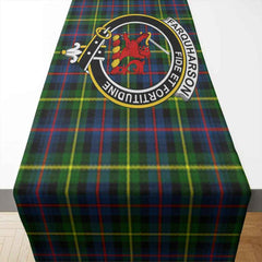Clan Farquharson Tartan Crest Table Runner Cotton ZD28 Farquharson Tartan Tartan Table Runner