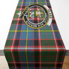 Clan Glass Tartan Crest Table Runner Cotton PJ16 Glass Tartan Tartan Table Runner