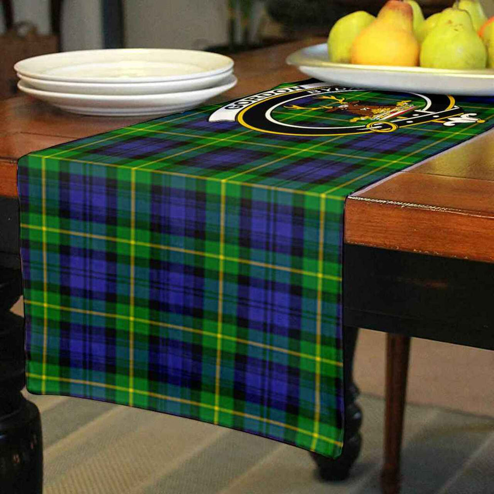 Clan Gordon Tartan Crest Table Runner Cotton DJ40 Gordon Tartan Tartan Table Runner