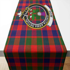 Clan Gow (of Skeoch) Tartan Crest Table Runner Cotton YD16 Gow (of Skeoch) Tartan Tartan Table Runner