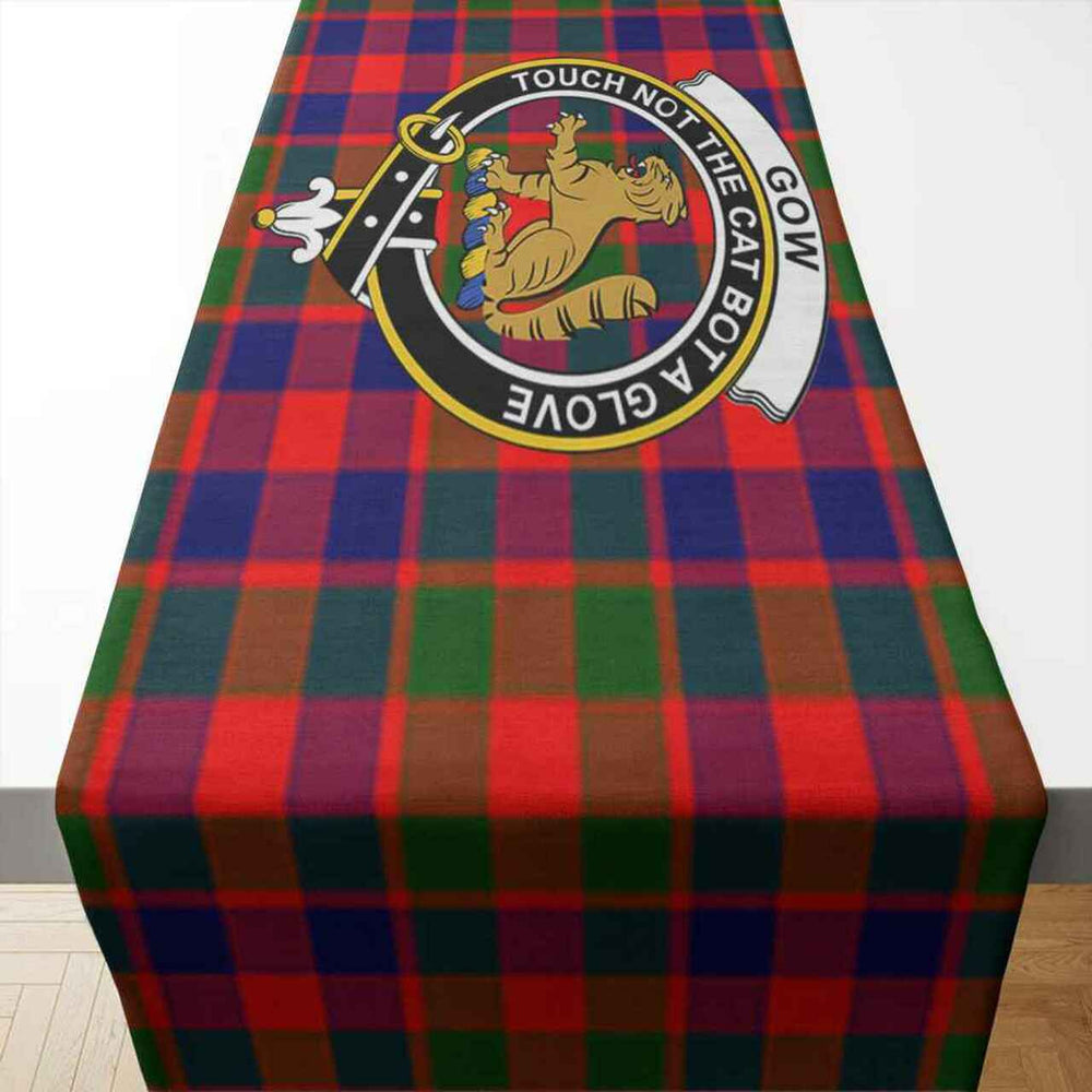 Clan Gow (or McGouan) Tartan Crest Table Runner Cotton EF21 Gow (or McGouan) Tartan Tartan Table Runner