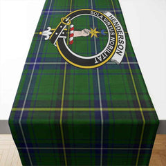 Clan Henderson Tartan Crest Table Runner Cotton EF56 Henderson Tartan Tartan Table Runner