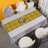 Clan Houston Tartan Crest Table Runner Cotton JR44 Houston Tartan Tartan Table Runner